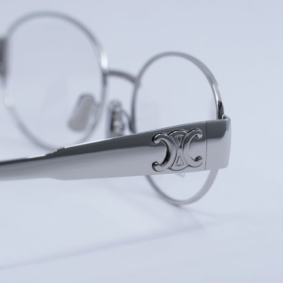 🕶️ New Celine CL50140U 016 Eyeglasses - Shiny Palladium Frame - Picture 4 of 10